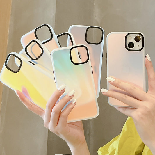 Gradient transparent frosted case suitable for iPhone