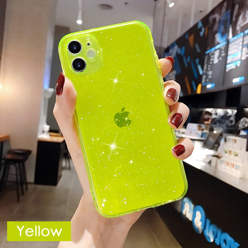 Glitter Fluorescent Colors Phone Cases On For iphone