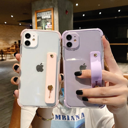 Soft Transparent Wrist Strap Phone Case